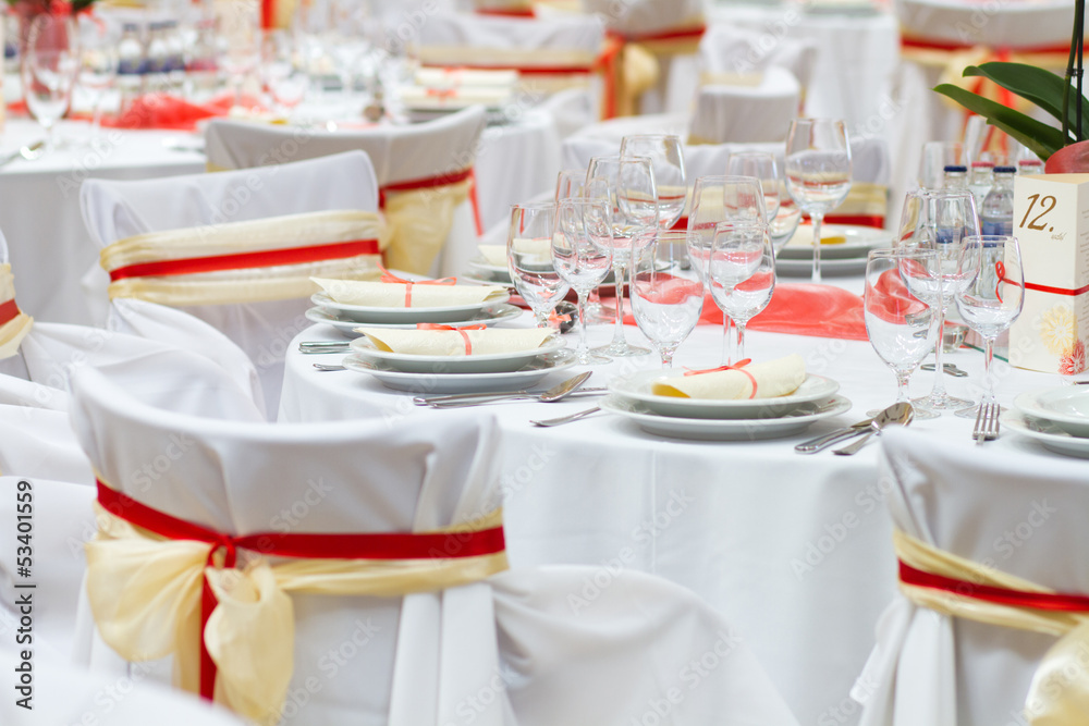 Fototapeta premium table at the wedding reception