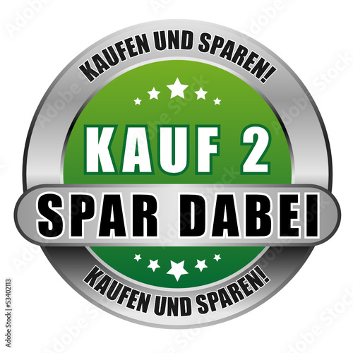 5 Star Button grün KAUF 2 SPAR DABEI KUS KUS
