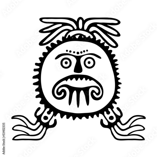 sun symbol  tattoo illustration