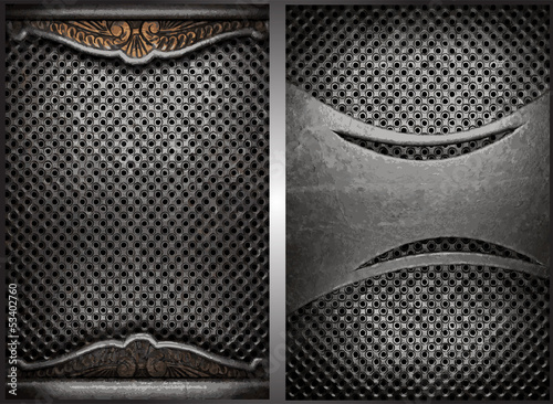 Vector metal background set