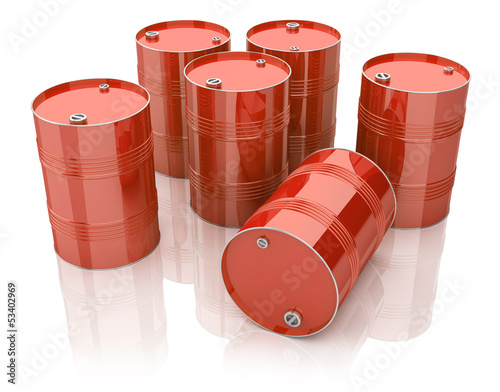 3d steel drums - shipping containers photo