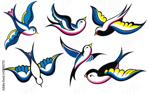 Swallow vintage tattoo