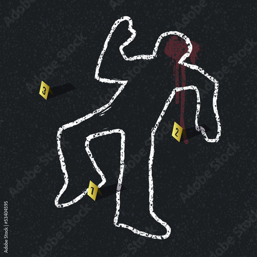 Crime scene illustration, vector