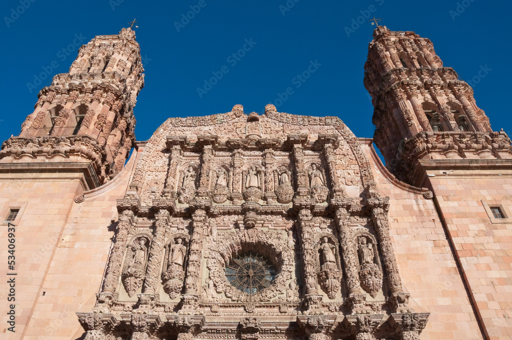 Facade of the Cathedral of Zacatecas (Mexico)