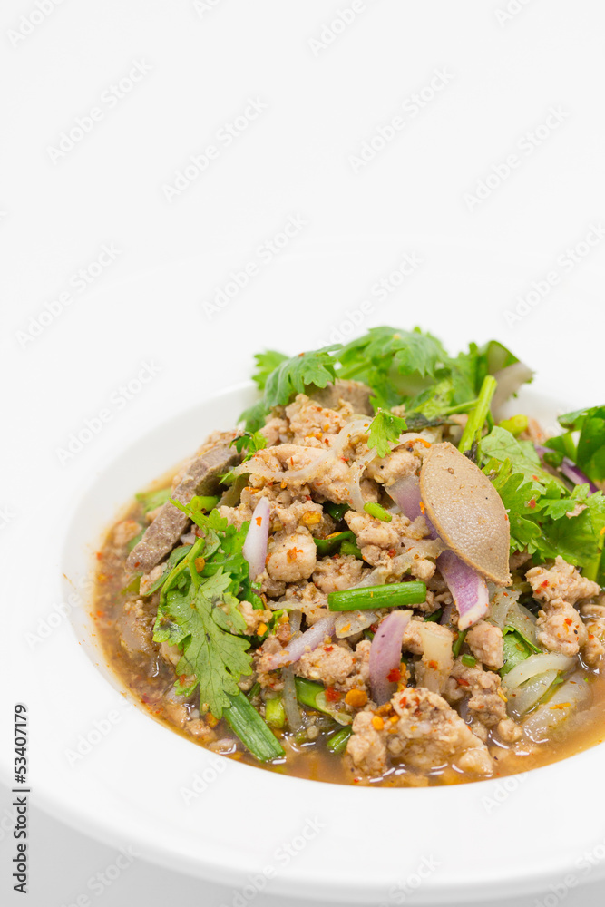 Spicy minced pork Spicy minced pork