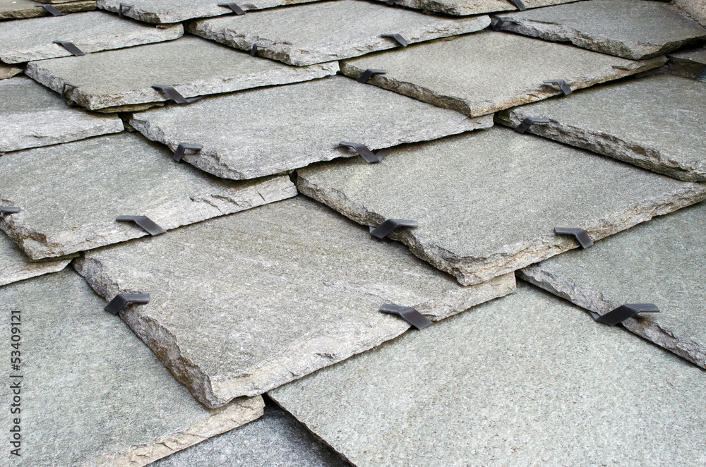 Obraz premium Stone roof tiles pattern