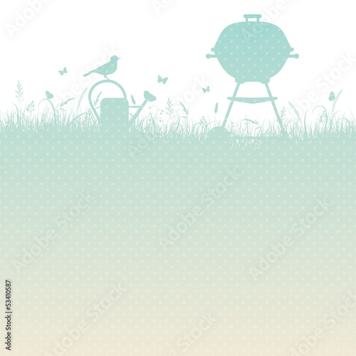 Summer Meadow Barbecue Turquoise/Beige Dots