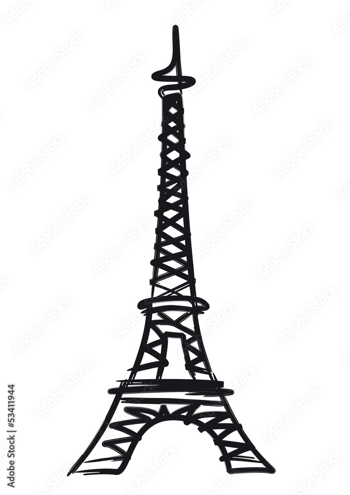 Fototapeta premium Tour Eiffel - illustration