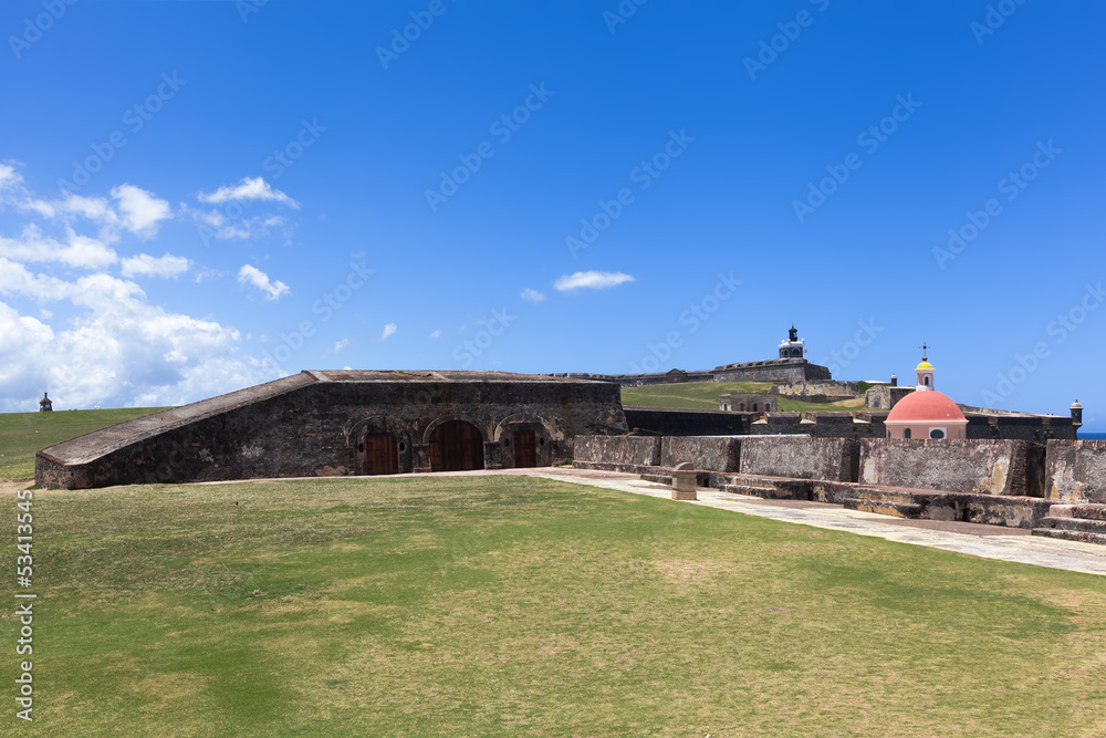 El Morro fort and Lighthouse (El faro del Morro) in Old San Juan