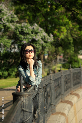 Asian woman outdoors