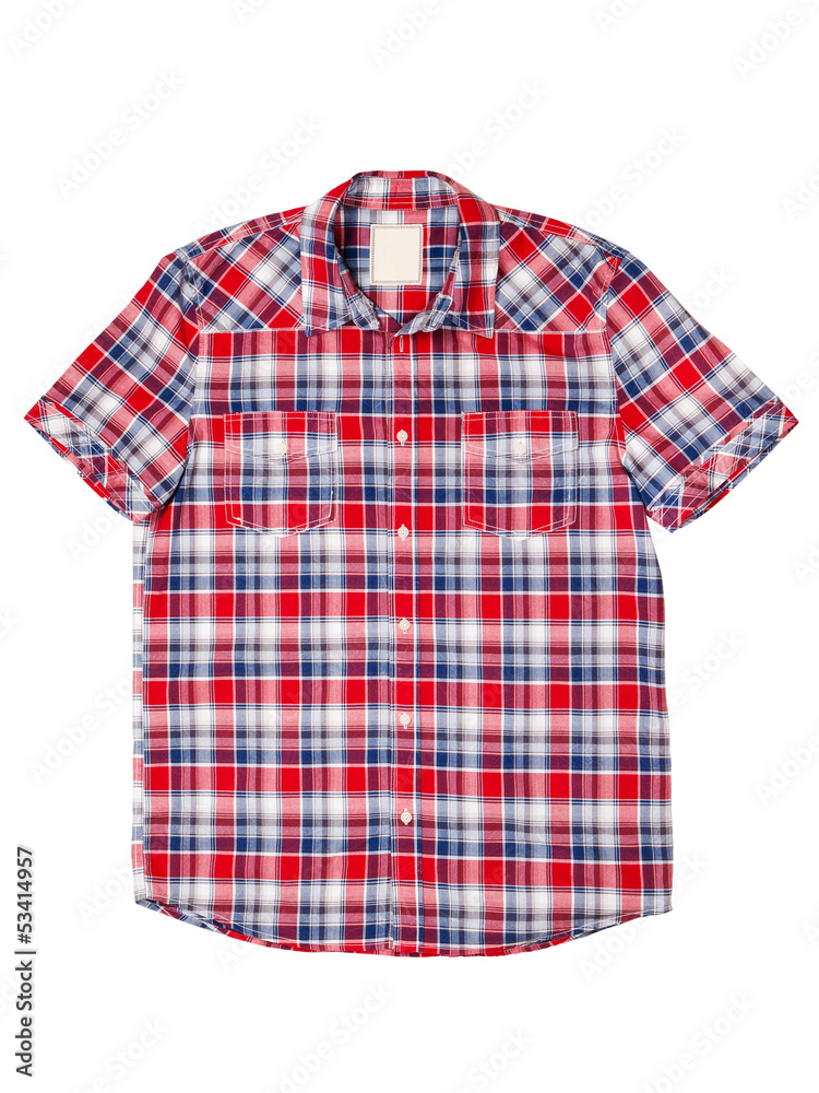chesk shirt isolated on white chesk shirt isolated on white