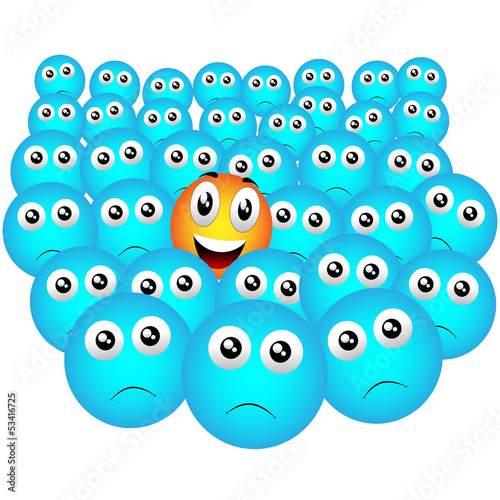 Elected Smiley in the crowd