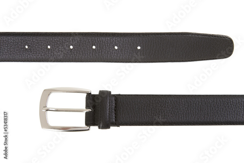 Black leather belt