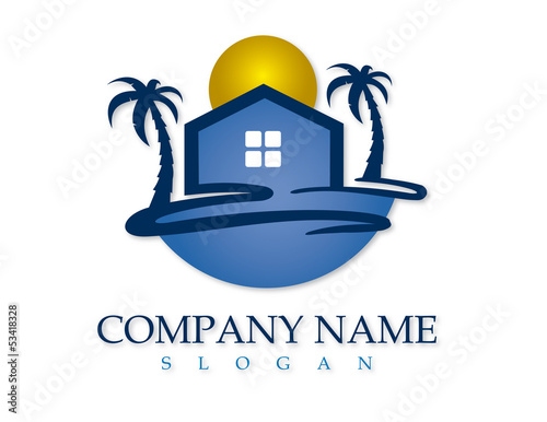 Beach real estate logotype