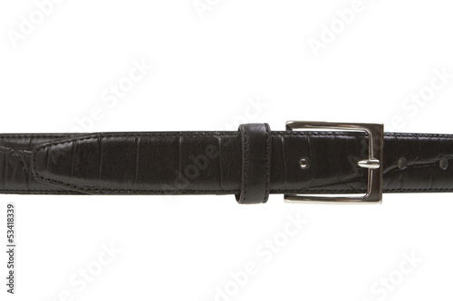 Obraz na plátně Black leather belt