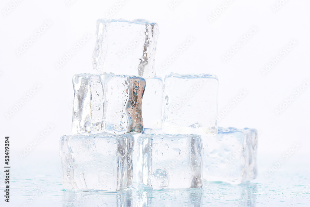 Ice on light background Ice on light background