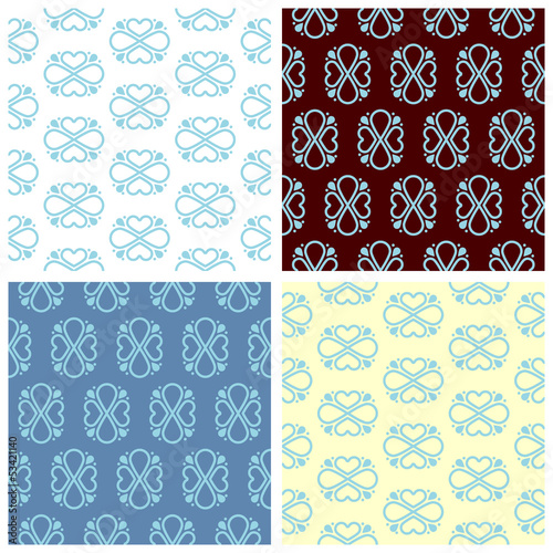 Pattern hearts, dots & drops