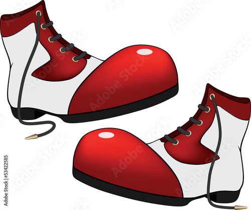 Boots for the clown. Cartoon