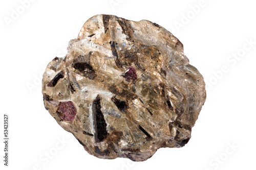 Schist with almandine garnet, staurolite, kyanite, and muscovite photo
