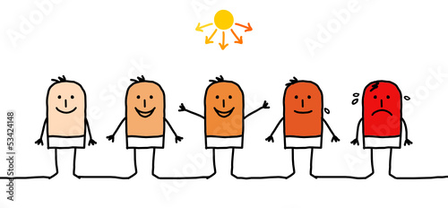 man & sunburn