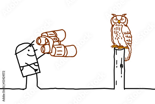 ornithologist & owl photo