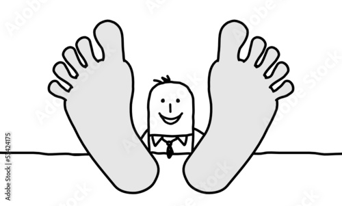 businessman & big feet