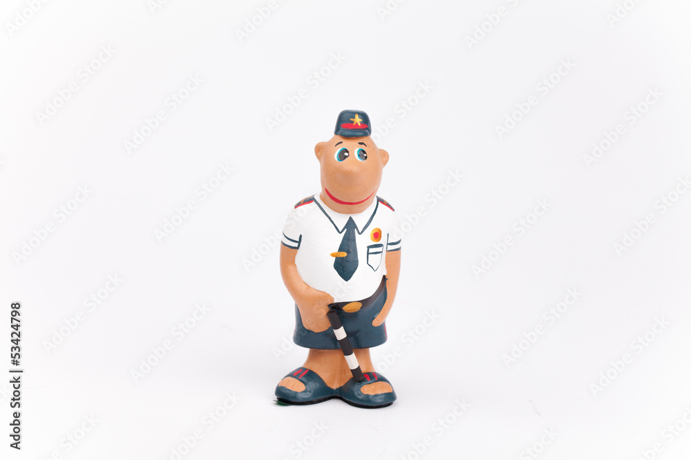 Traffic policeman isolated on a white backgrounds Traffic policeman isolated on a white backgrounds