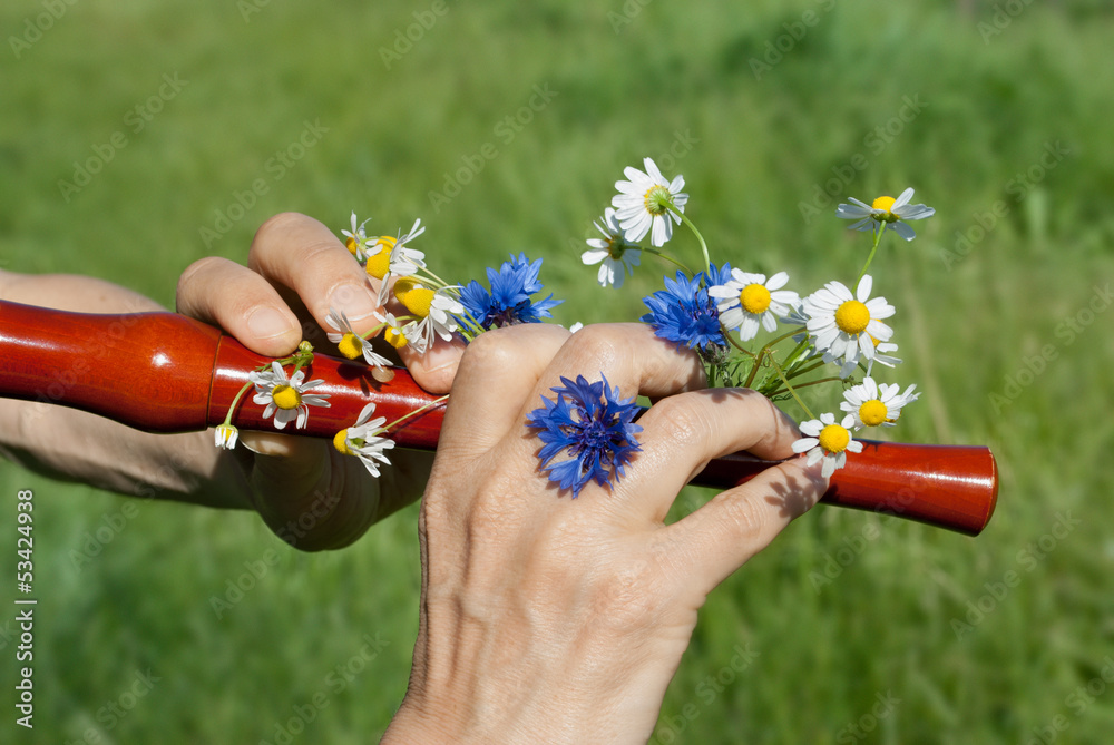 Obraz premium Summer flowering flute