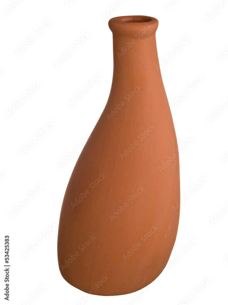 Decorative ceramic vase isolated on white background Decorative ceramic vase isolated on white background
