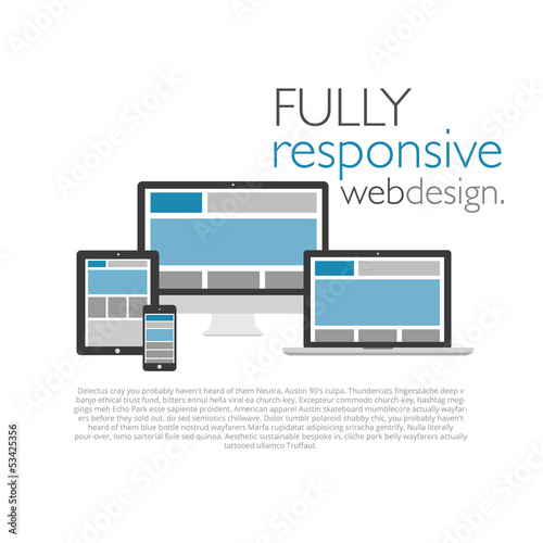 Fully responsive web design icons vector © mpfphotography