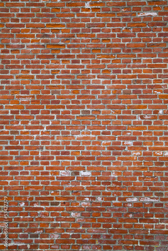 Worn Red Brick Wall Background