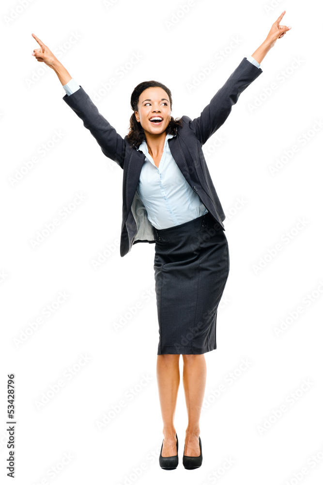 african american black businesswoman winning success isolated african american black businesswoman winning success isolated