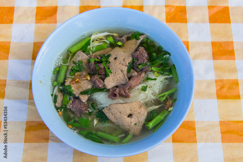 Noodle Thailand./Thailand style noodle soup, noodles and meatbal Noodle Thailand./Thailand style noodle soup, noodles and meatbal