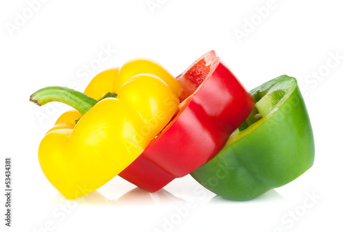 Sliced bell pepper photo