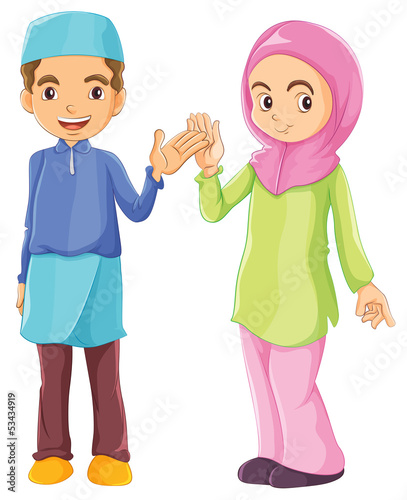 A male and a female Muslim