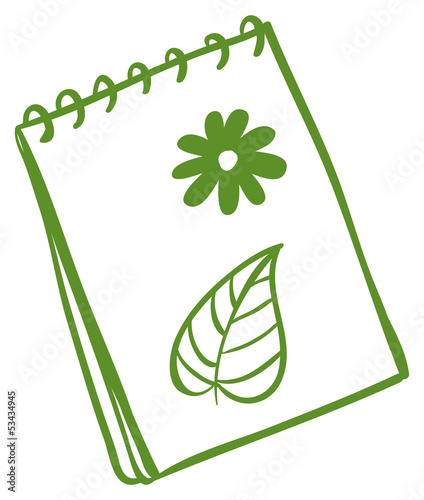 A green notepad