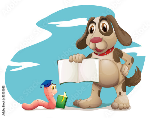 Animals reading books
