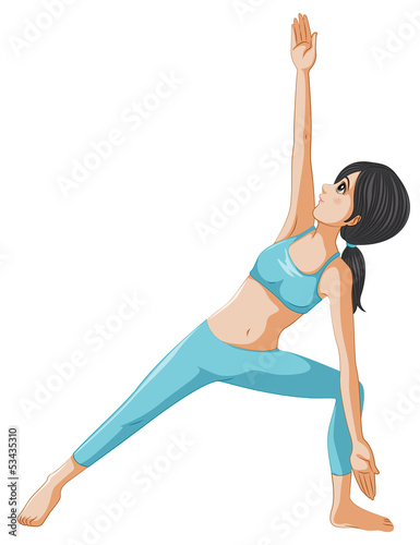 A woman performing yoga