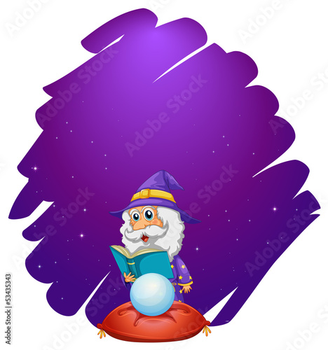 A wizard performing a spell