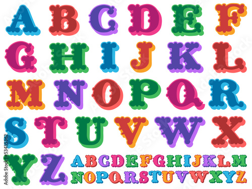 Colorful vector of the complete alphabet