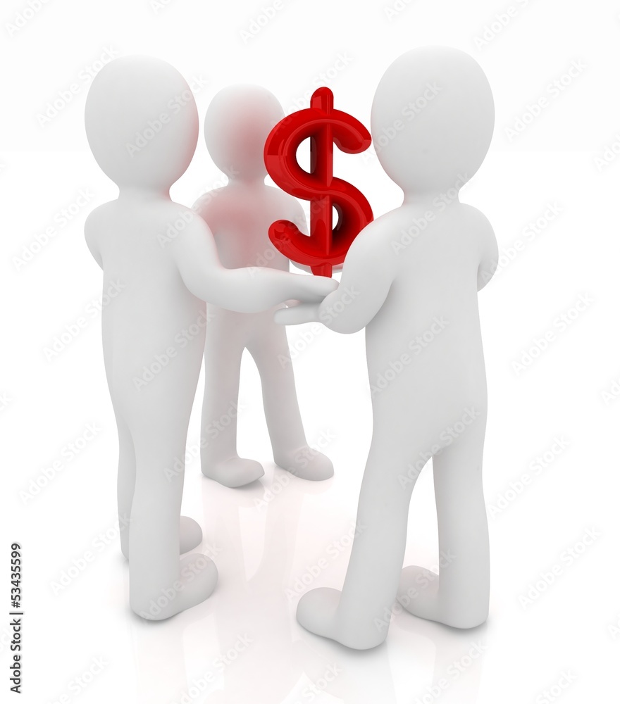 3d mans keeps dollar sign 3d mans keeps dollar sign