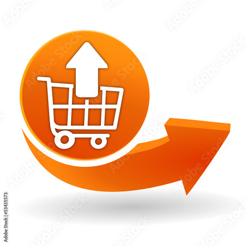 retirer du chariot sur bouton web orange