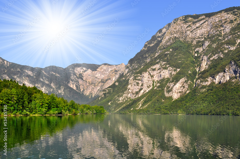 Lake Bohinj in Julian Alps - Slovenia