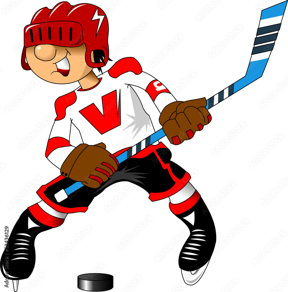 Naklejka premium hockey attack