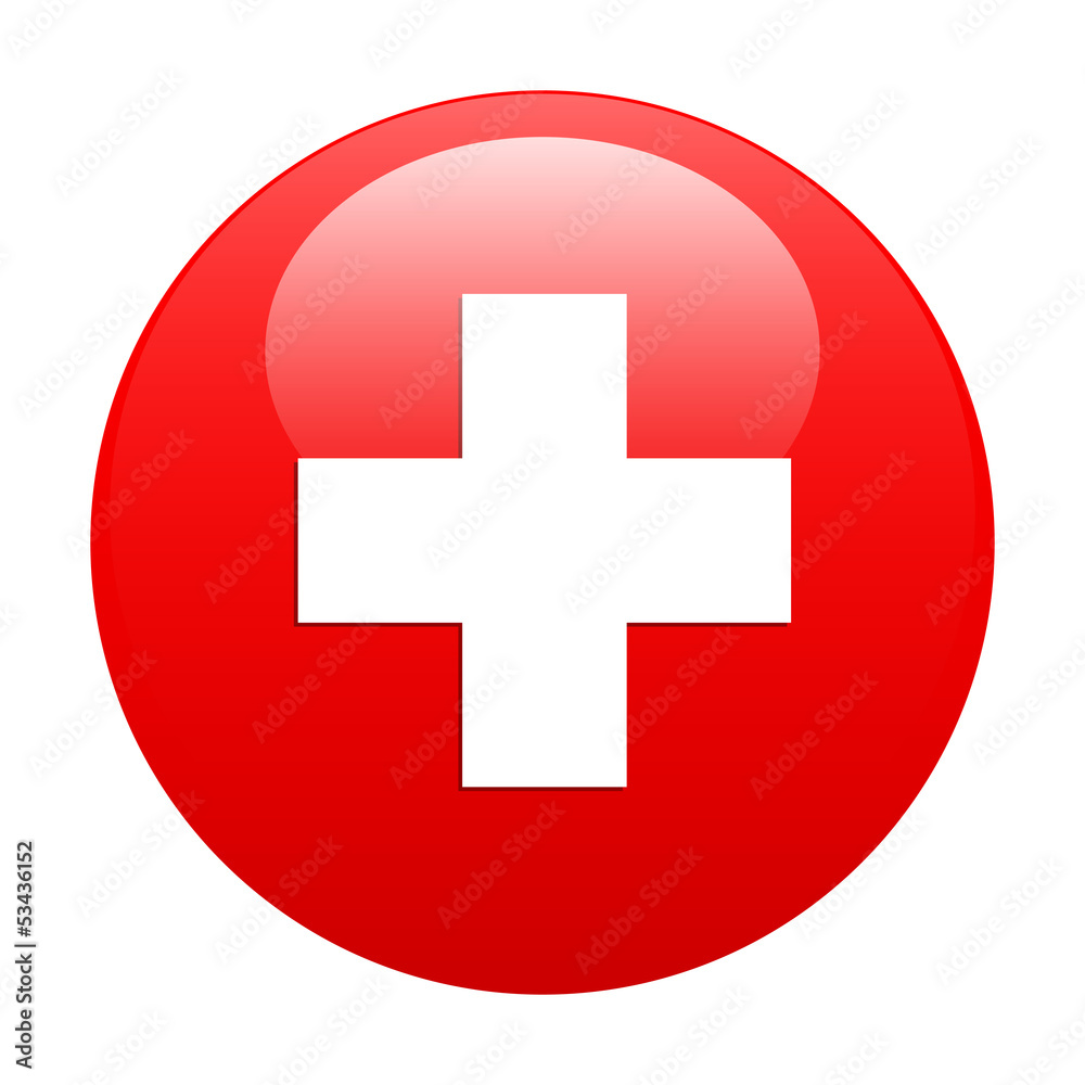 Obraz premium bouton internet health red