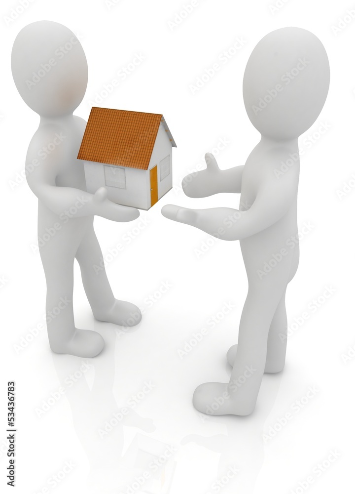 3d mans and house 3d mans and house
