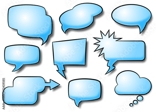 comic style speech bubbles