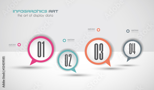 Infographics concept background with stylish bubbles.
