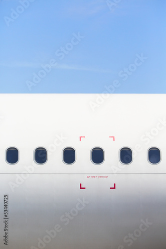 Windows of the airplane