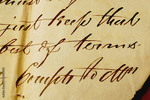 Close up of old letter - Background Textures